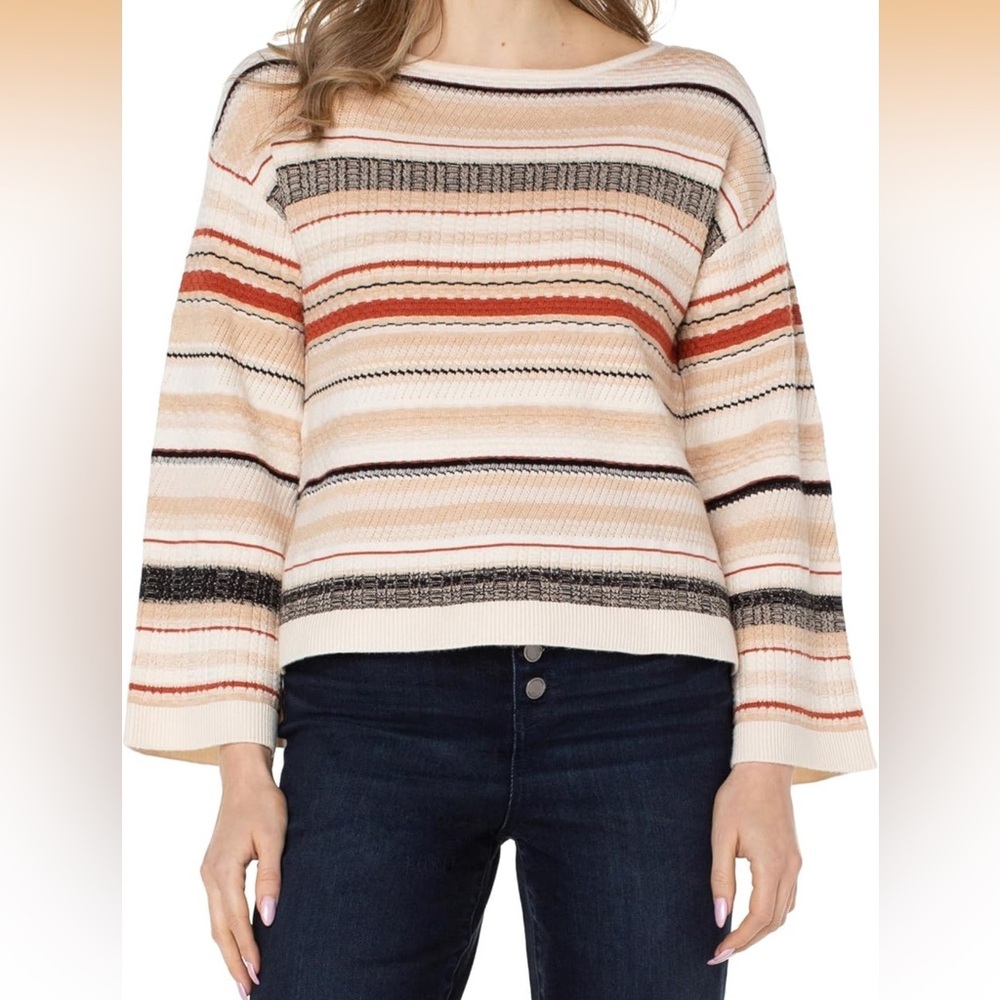 Liverpool Multicolor Striped Crew Neck Sweater